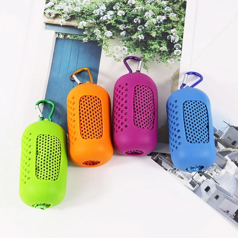

Portable Mini Silica Gel Set Cold Towel 100% Polyester Fiber Outdoor Cooling Cool Towel Fitness Running Speed Dry Towel
