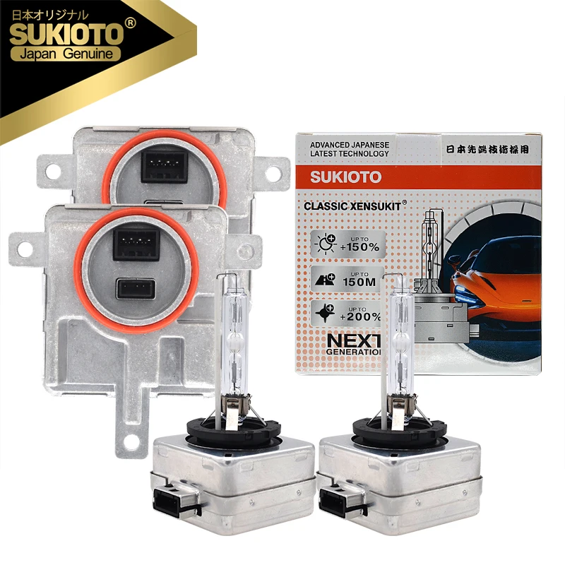 

SUKIOTO GENUINE JAPAN 55W Xenon D3S 6000K 4300K 8000K 8K0941597E Canbus Ballast HID Xenon Headlight Kit D1S D8S Car Light Bulb