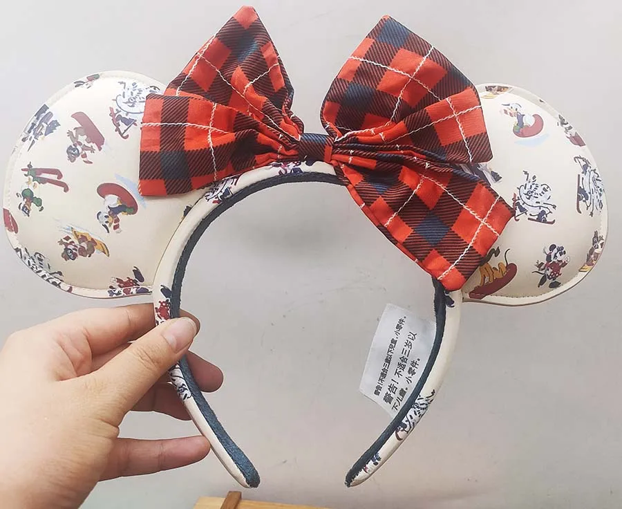 

Disney Parks Limited 2021 Christmas Mickey Minnie Mouse Ears Headband Lodge Snow