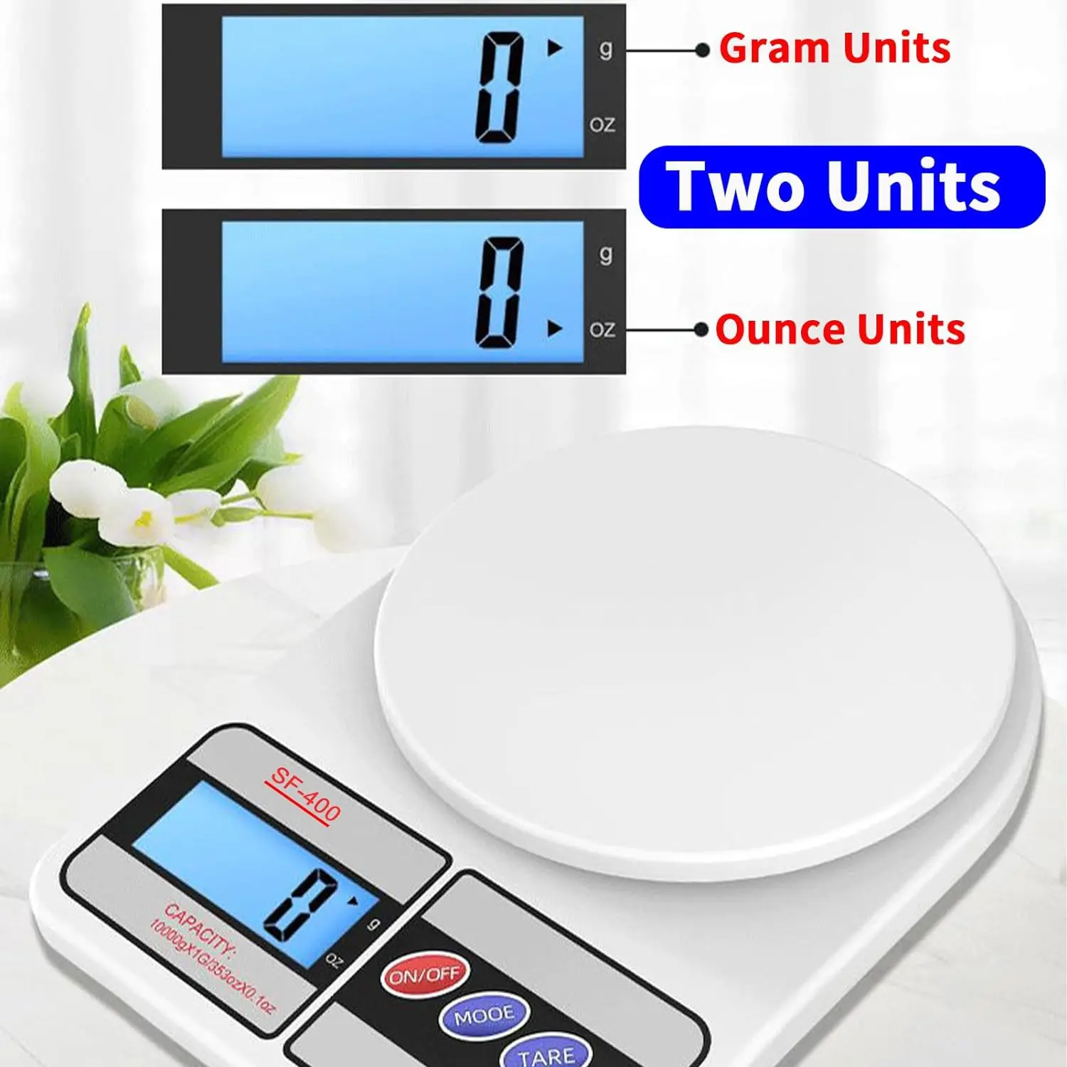 Kitchen Scale Digital LED Display 5kg/1g High-Precision Electronic Home Jewelry Food Snacks Weighing