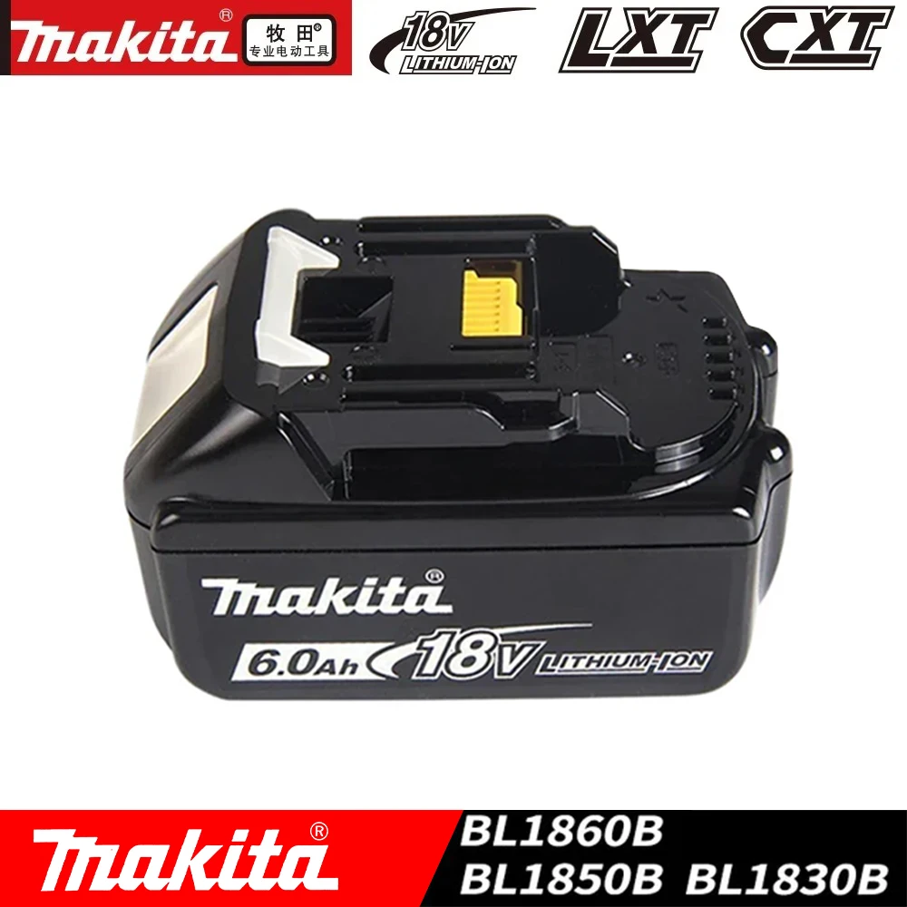 100% Оригинальный перезаряжаемый литий-ионный аккумулятор Makita 18 в, электроинструмент LXT BL1860B BL1860BL1850, литиевая батарея