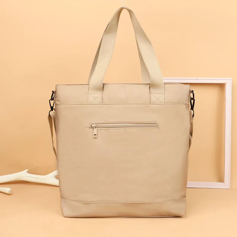 Women's Fashion Shoulder Bag Solid Color Tote Bag Commuting Leisure Simple Class Large Capacity Nylon Handbag