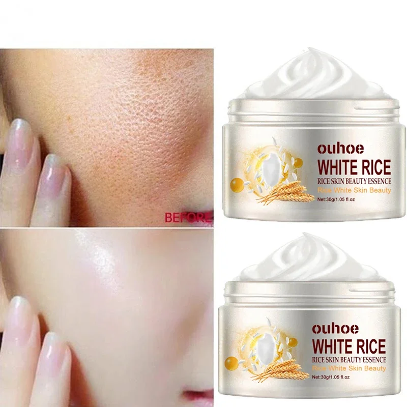 

White Rice Whitening Face Cream Anti Aging Fade Fine Lines Melanin Pigment Remover Wrinkles Improve Dull Nourishing Skin Care