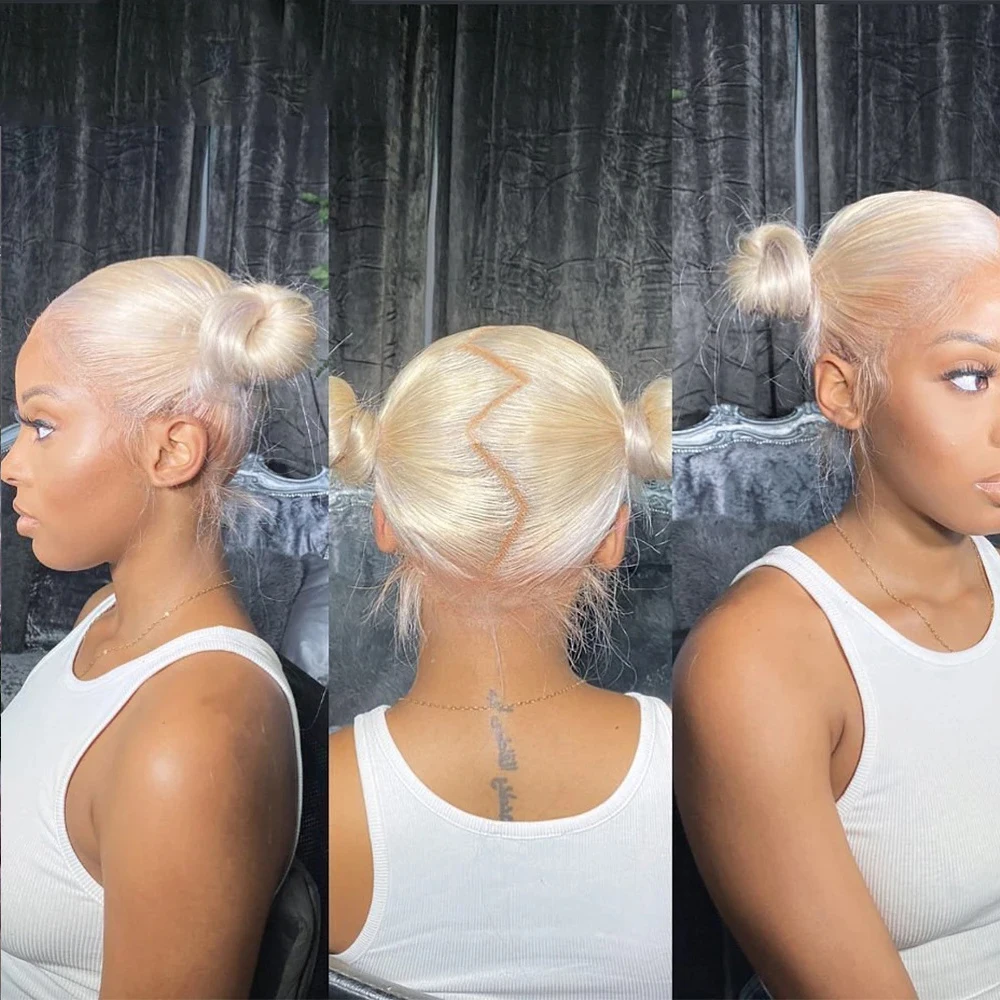 Blonde Real Full Lace Wigs 100% Human Hair 613 HD lace Frontal Wig Human Hair For Women 250 Density Straight Full Lace Wigs