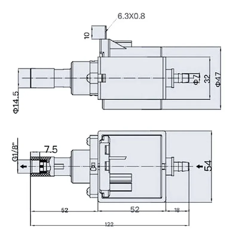 Jiayin JYPC-5 AC 220V-240V 9bar 45W Electromagnetic Water Pump High Pressure Coffee Machine Cleaner Hot Iron Self-priming Pump