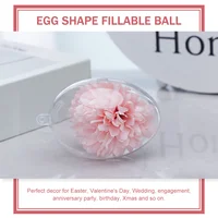 10 Pcs Egg Decoration Box Fillable Foam Balls Transparent Pendants Easter Party Supply 2