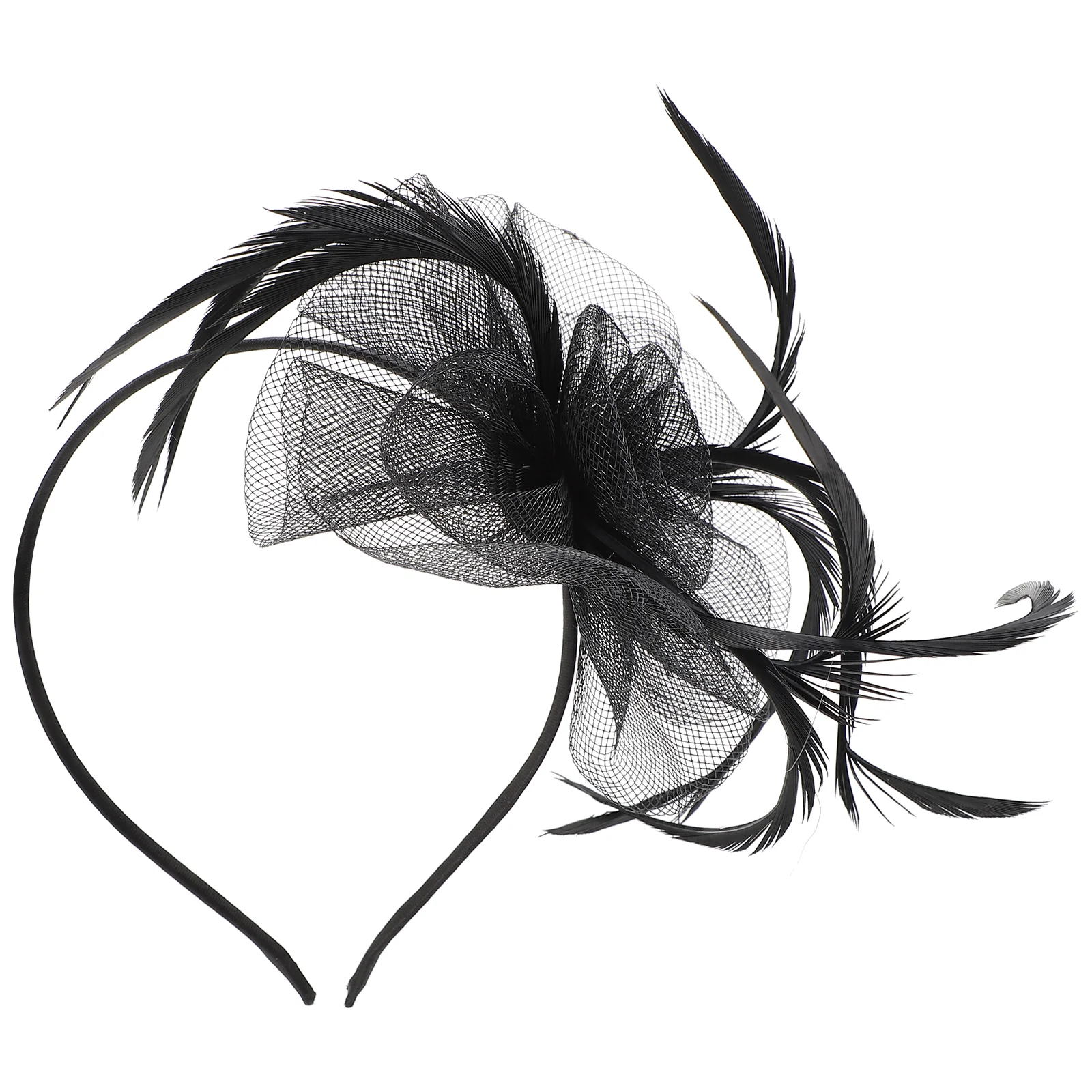 

1PC Fashion Mesh Gauze Hair Accessory Bride Feather Head Photo Headband