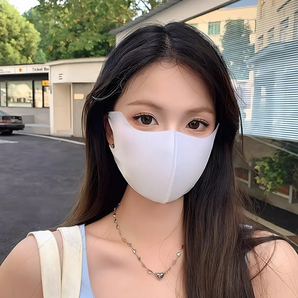 Face Mask Summer UV Protection Mask Women Cooling Ice Silk Breathable Thin Invisible Face Cover Sunscreen Anti-UV Fashionable Outdoor Gear face mask,disposable face mask,cotton face mask,womens face scarf