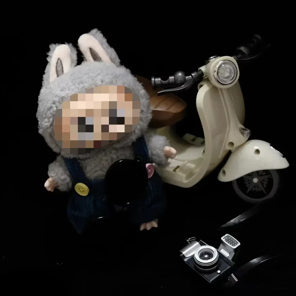 Mini Electric Motorcycle Toy Lights Music Doll Accessories for Children