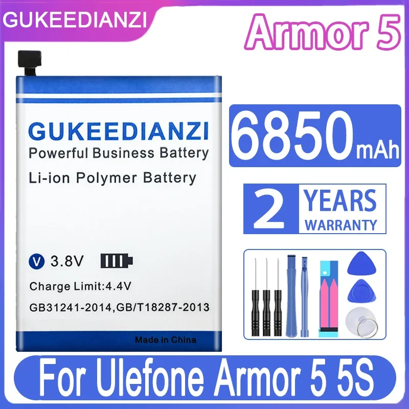 

Запасная батарея GUKEEDIANZI 6850 мАч для Ulefone Armor 5 5S