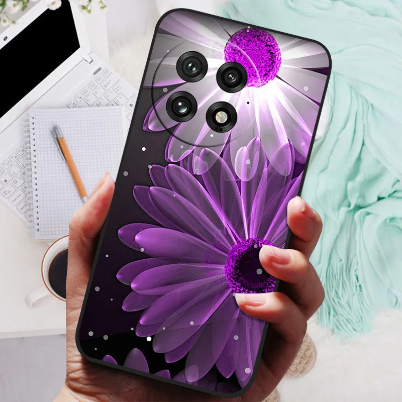 Black TPU Soft Silicone Phone Case with Wolf and Lion Design