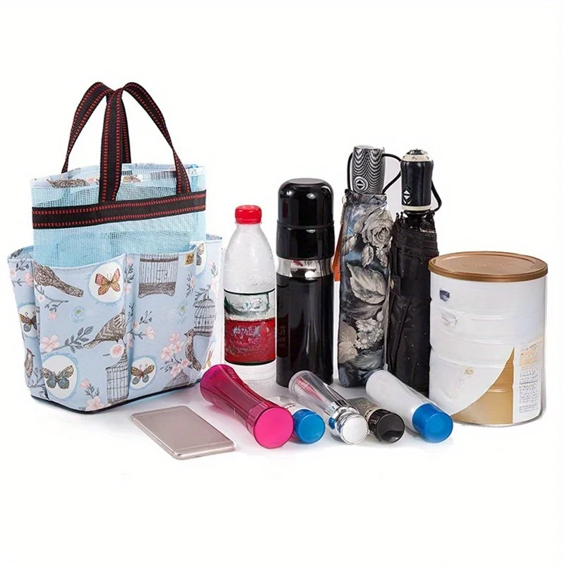 Large Capacity Multifunctional Makeup Bag,Fashionable Printed Handbag,Portable Toiletries Storage Bag,Travel Swimming Shower Bag