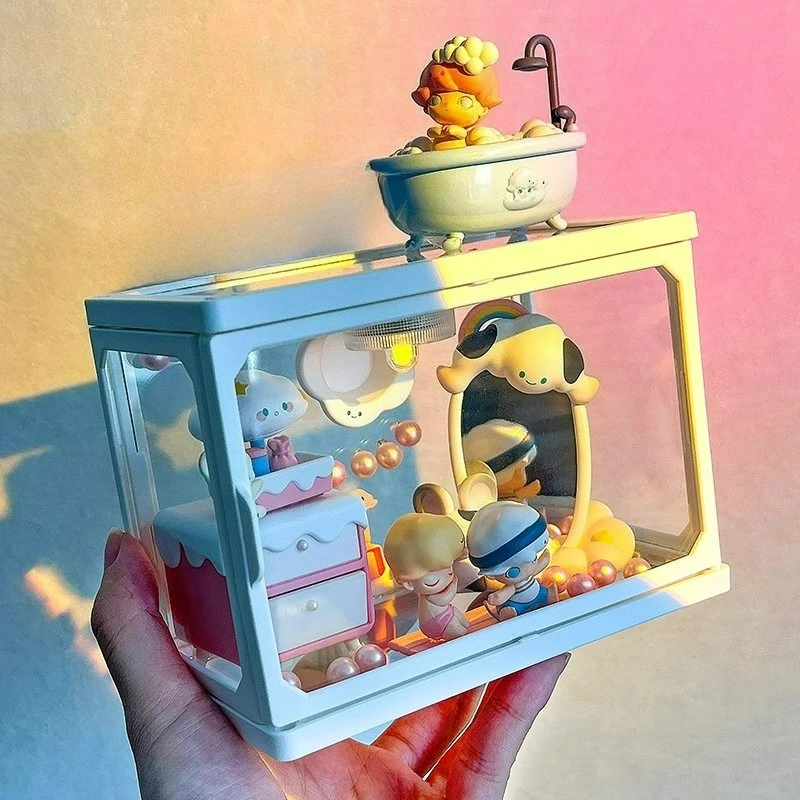 Transparent Ladder Display Rack for Collectibles - Handmade Storage for Dolls and Figurines