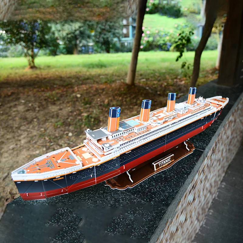 Titanic Giant Cruise Ships 3D Paper Model Puzzle DIY Educational Learn Cognition Toys Building Kits Nostalgic Model 6