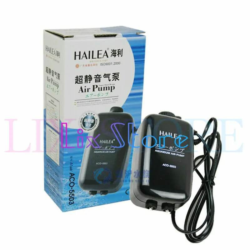 Aco-5505 5504 Pompa Di Ossigeno Per Acquario Regolabile A Doppio Foro Ultra-Silenziosa