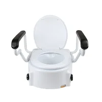 Fixed elder people hdpe portable bidet Armrest elevated commode Raised Toilet Seat 1