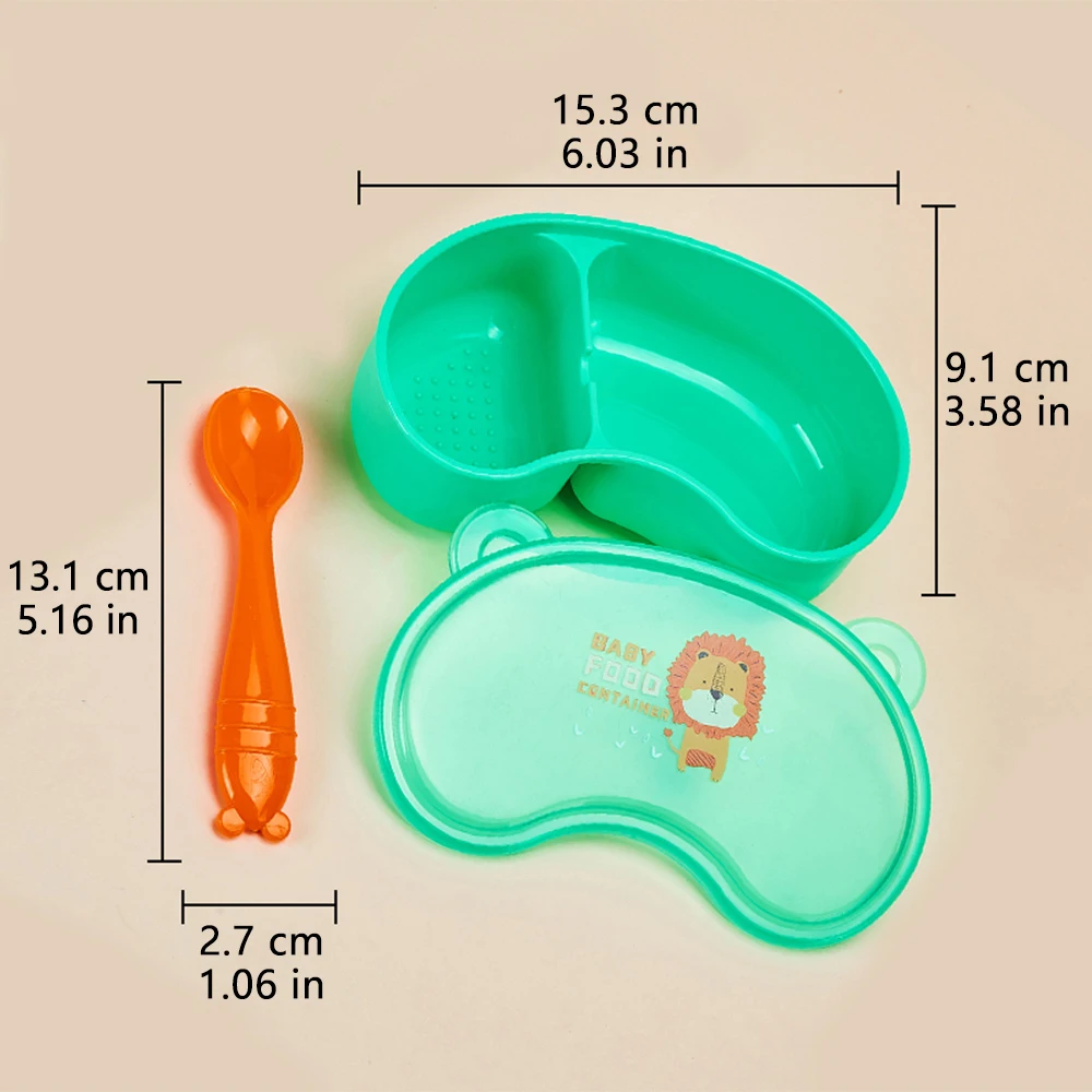 Portable and Grindable Baby's Complementary Food Bowl set,Separate Hot and Cold Food, Perfect for School, Picnics, and Trips 6