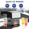 Countertop Nugget Ice Maker with Soft Chewable Ice, 32lbs in 24Hrs, LED Touch Panel, Self-Cleaning Ice Maker with Automatic Disp 3