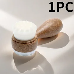 Coconut Fiber Double - Sided Exfoliating Facial Cleansing Brush with Soft Bristles (1PC)