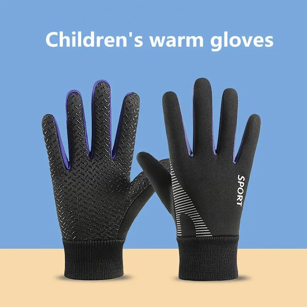 

Winter Gloves Winter Warm Touchscreen Gloves for Kids Water-resistant Thick Plush Lining Ideal Sports Gear for Weather Touch