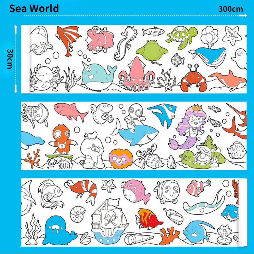 Children's Creative Coloring and Graffiti Paper Roll for Artistic Fun and Learning