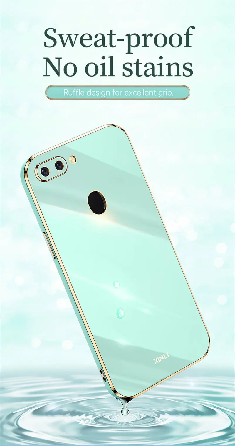 Shiny Plating Silicone TPU Bumper Shockproof Soft Back Phone Case