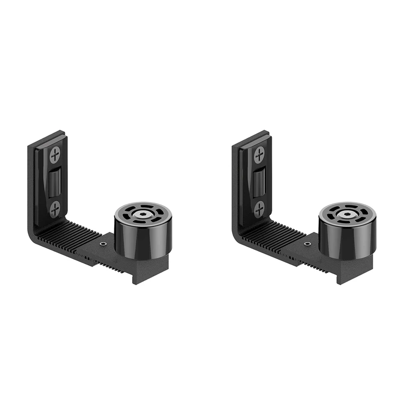

HOT! 2X Barn Door Floor Guide Adjustable Wall Mount Barn Door Stopper Stay Sliding Door Guide For Barn Doors Black