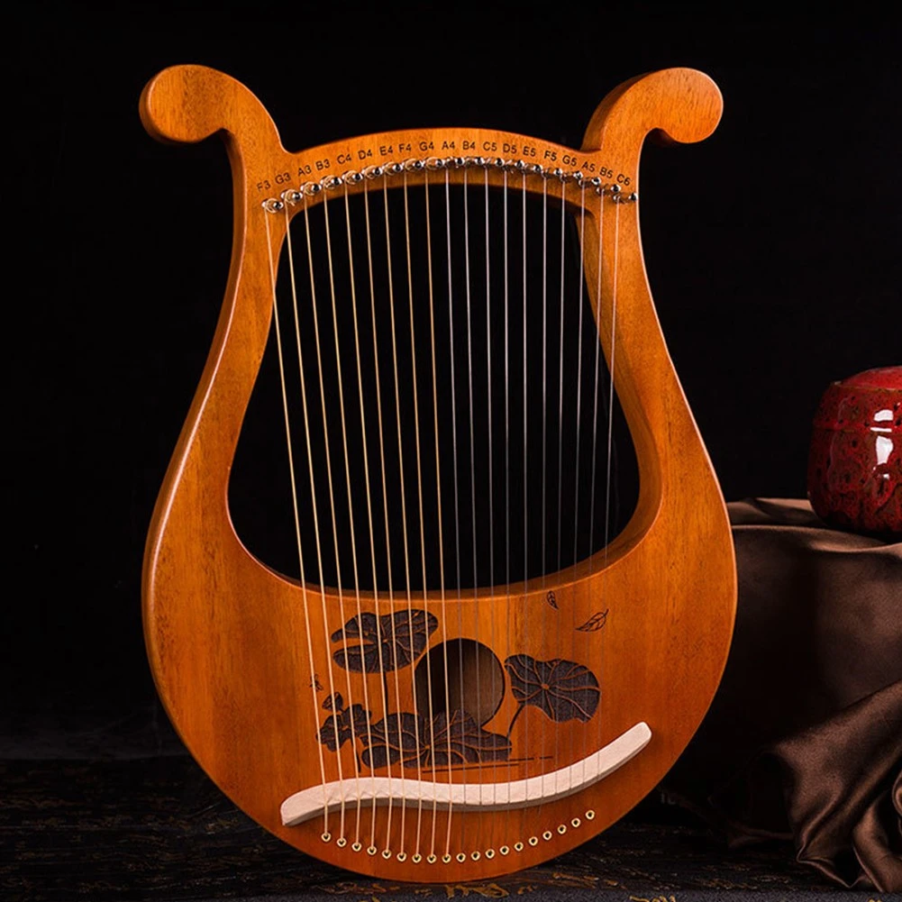 

Compact Size Lightweight The 19 Metal Strings Lyre Harp Lyre Harps Mahogany String Instrument Mahogany String Instrument