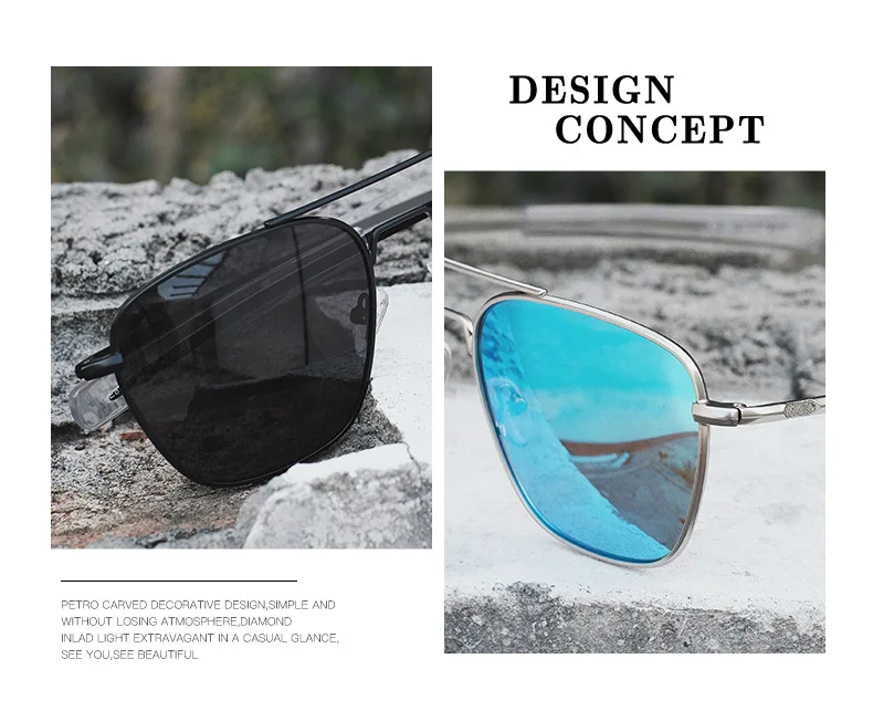 Polariserade pilotglasögon för dam och herr med metallbåge_voghion.com