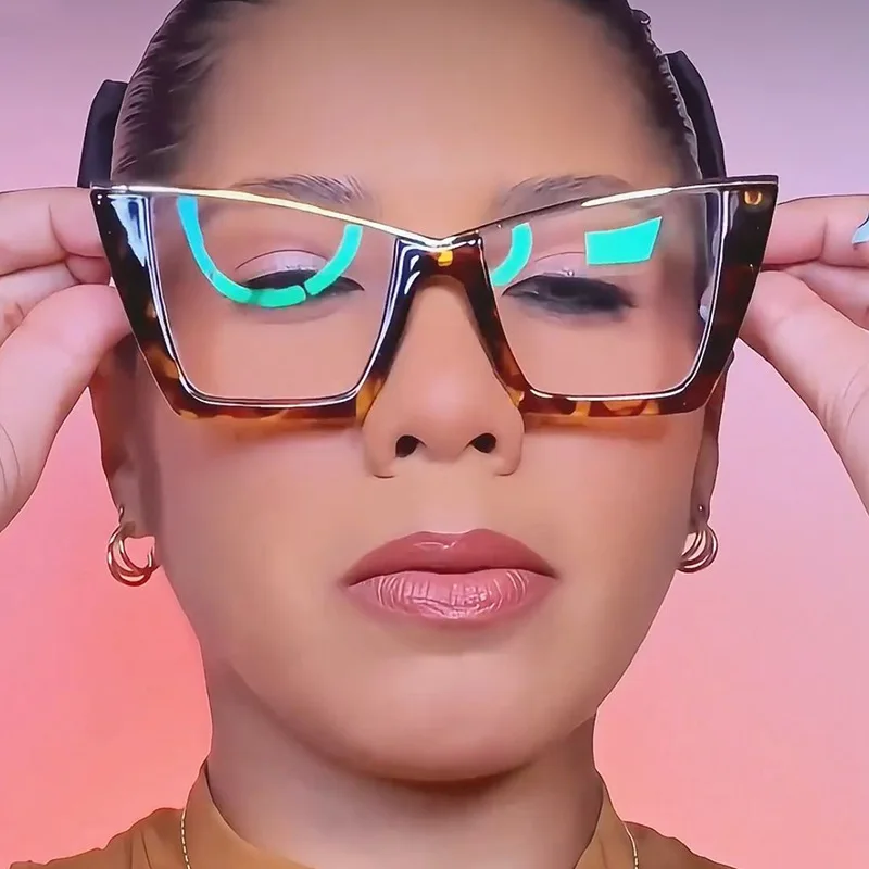 R57505 Mode lässig blaues Licht blockierende Brille Rahmen Frauen stilvolle Presbyopie Brillen anpassbare optische Dioptrien – Detail 3
