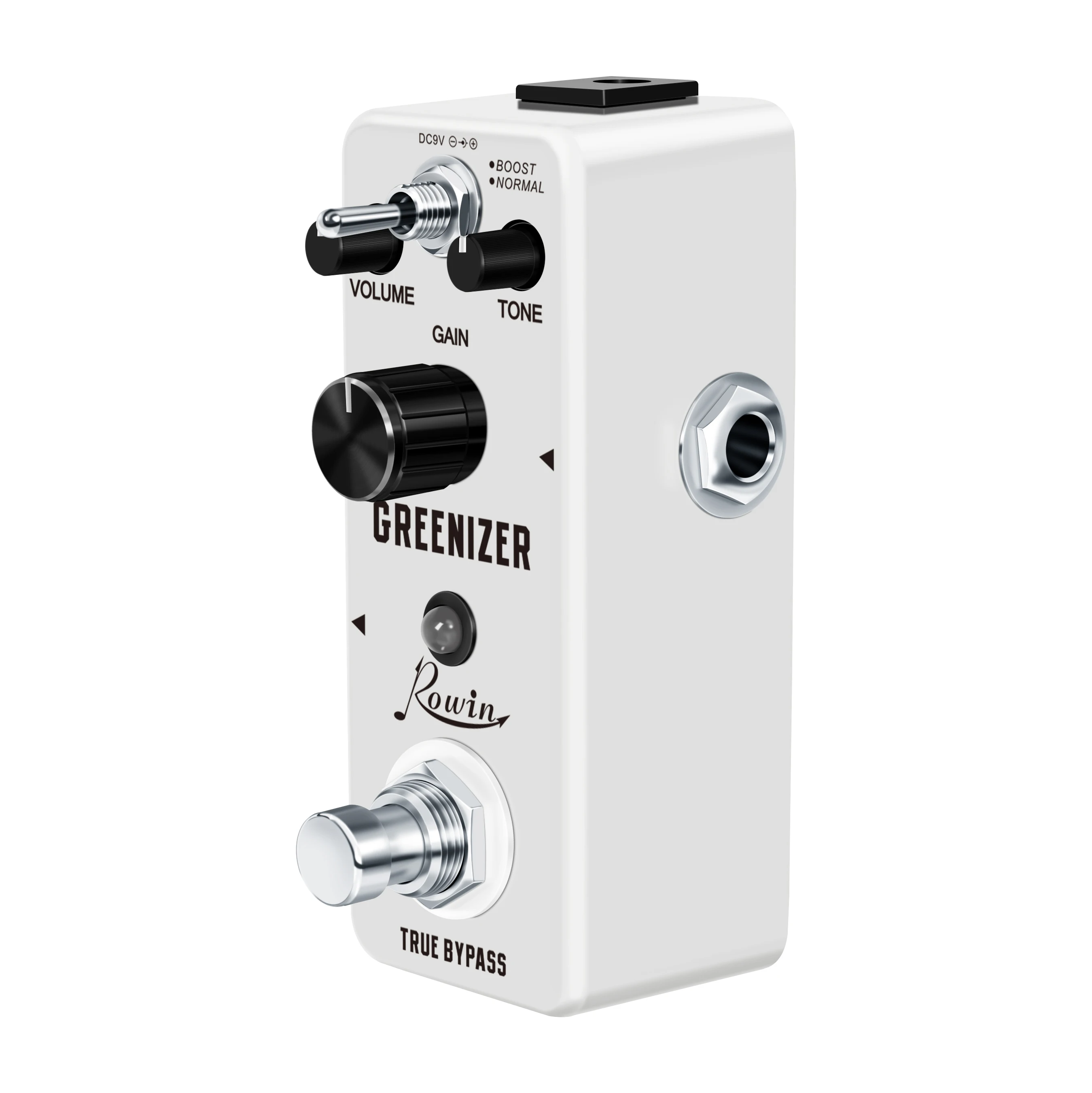 Rowin Pedal Overdrive Greenizer Vintage Guitar Effects TS808 Pedal Mini Size True Bypass LEF-323 Effector Metal Shell White