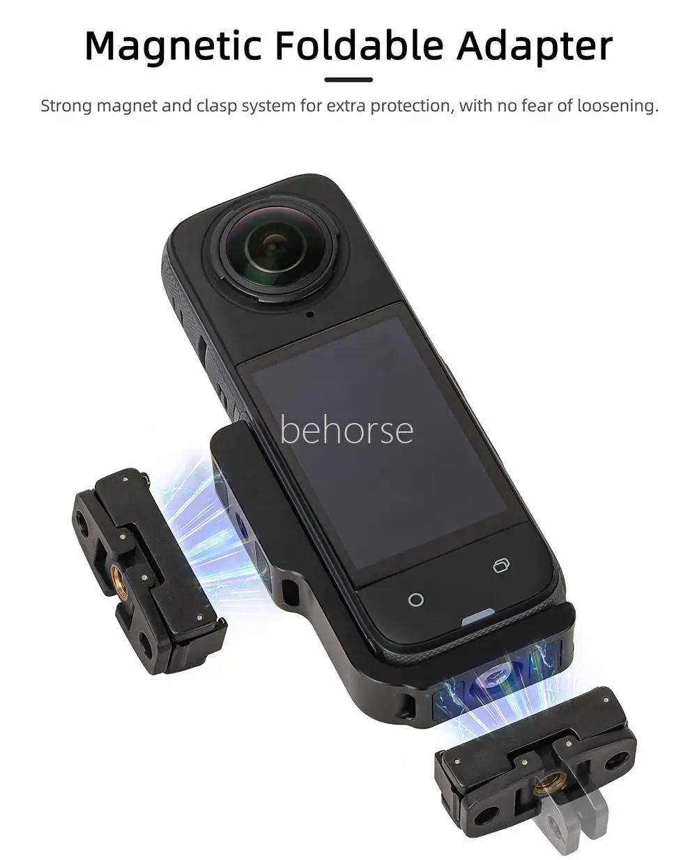Insta360 X5/X4 자기 접이식 마운트 어댑터 Insta360 X5 액세서리용 L자형 수평 수직 퀵 릴리스 마운트