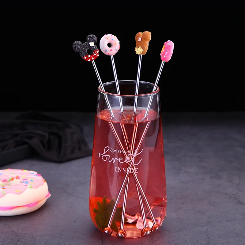 304 Stainless Steel Cartoon Donut Stir Stick for Cold Drink Cocktail cocktail skewers