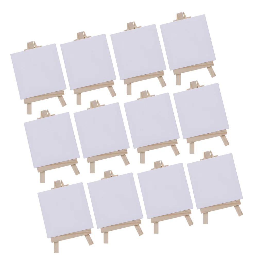 Mini Canvas Easel Set Wooden Painting Easel Portable Supplies Mini Display Stand Board Paint Canvases For Beginner