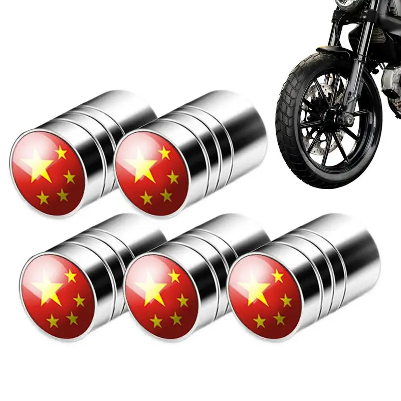 For Refer To Description Tire Valve Stem Caps 5Piece Metal Stem Caps Tire Valve Motorcycle Accessories Waterproof