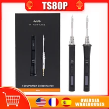 

Minidso TS80P Electric Soldering Iron Set PD2.0 QC3.0 Power Supply Mini Smart Soldering Iron 100-400℃ LCD Station Welding Tools