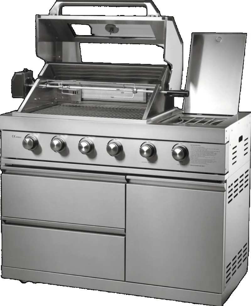 Armoire de cuisine extérieure, gril en acier inoxydable argenté, évier de Barbecue sans fumée de qualité supérieure pour pique-nique, matériau métallique 1 Armoire de cuisine extérieure, gril en acier inoxydable argenté, évier de Barbecue sans fumée de qualité supérieure pour pique-nique, matériau métallique 1