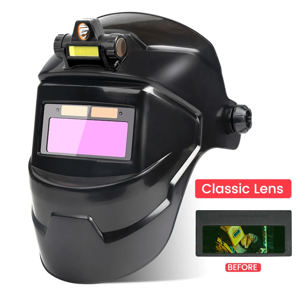 Welding Masks Automatic Variable Light Adjustment Large View Auto Darkening Welding Helmet for Arc Welding Grinding images - 6