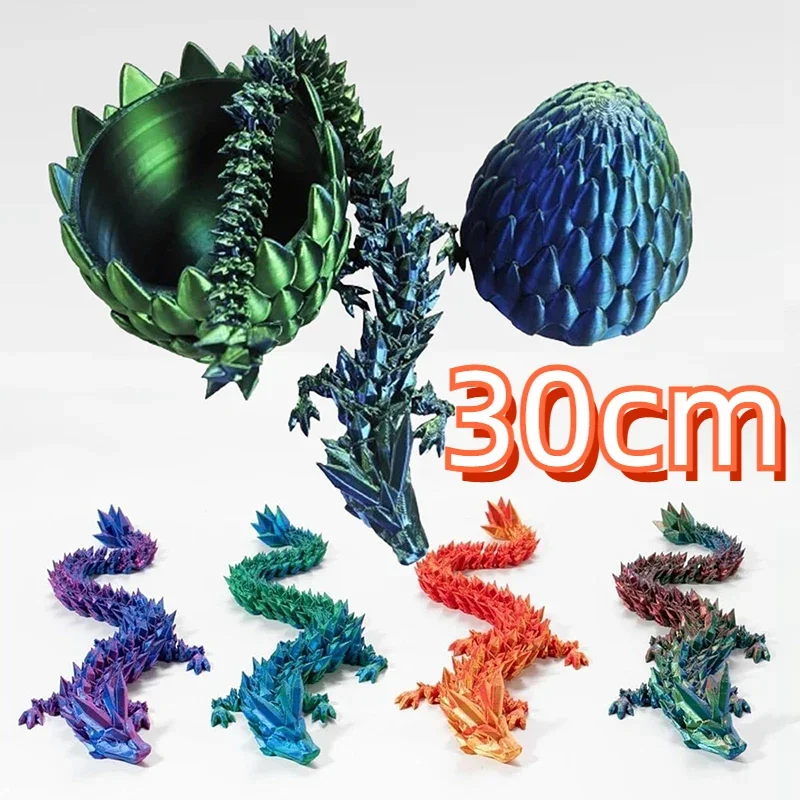 3d Printed Antistress Crystal  Dragon Fidget Toy Dragon  Rotatable Articulated Perfect  30cm Radiant And Dazzling Colors 2024