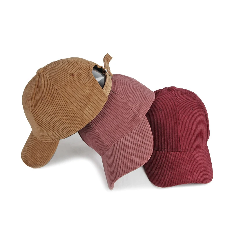 Corduroy Baseball Cap for Men and Women Autumn Winter