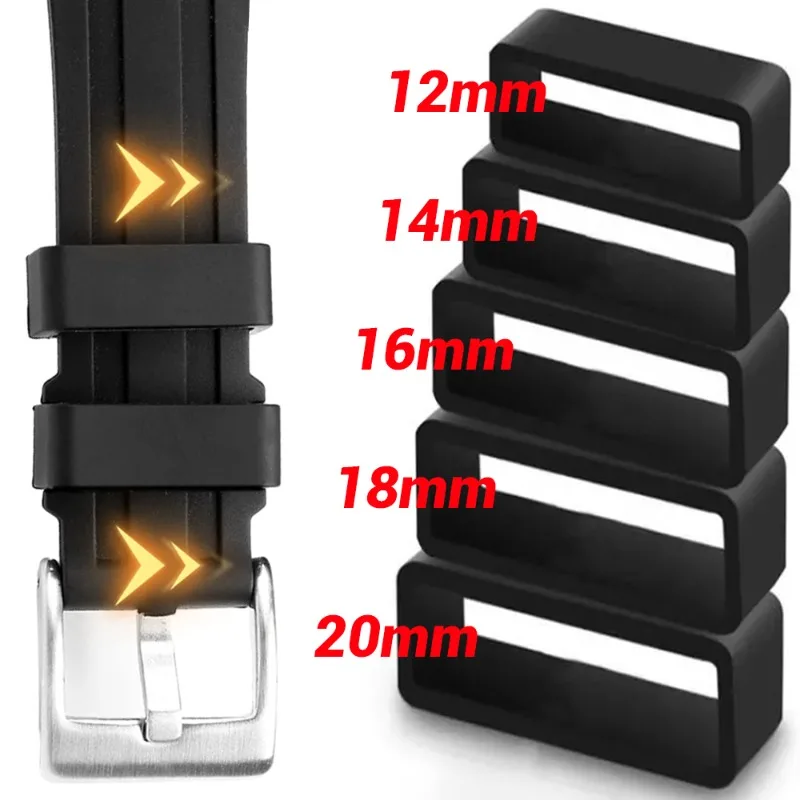 101PcsSiliconeWatchStrapHolderLoopUniversalSmartWatchBand