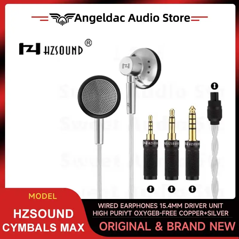 

Hzsound Cymbals Max Wired Earphones 15.4mm Driver Unit High Puriyt Oxygeb-free Copper+Silver Plated OFC Wires Hifi Headphone kz