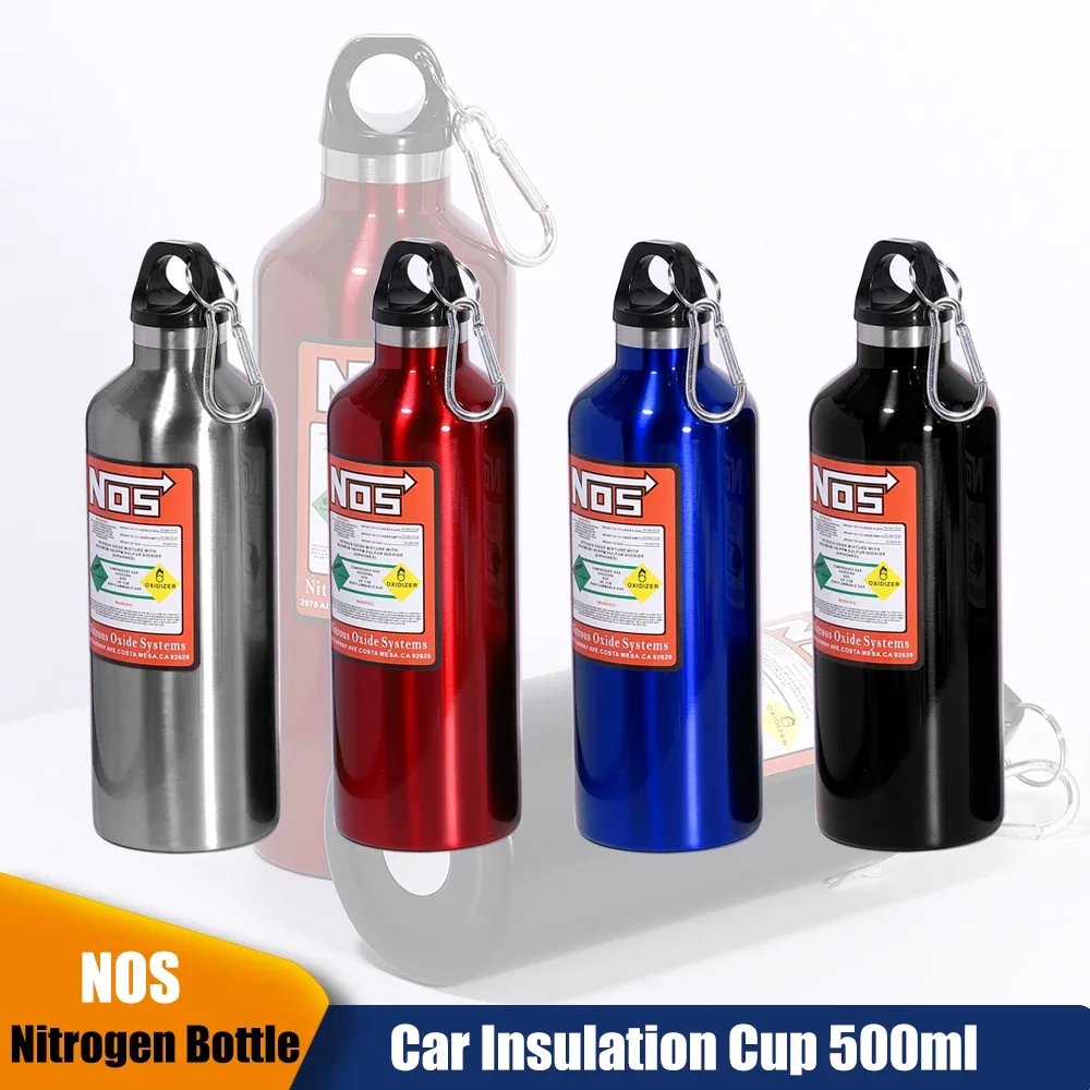 Stainless Steel Car NOS Nitrogen Bottle Insulation Cup 500ml Insulation Pot Racing Style Car Interior Decoration Accessories — view 6