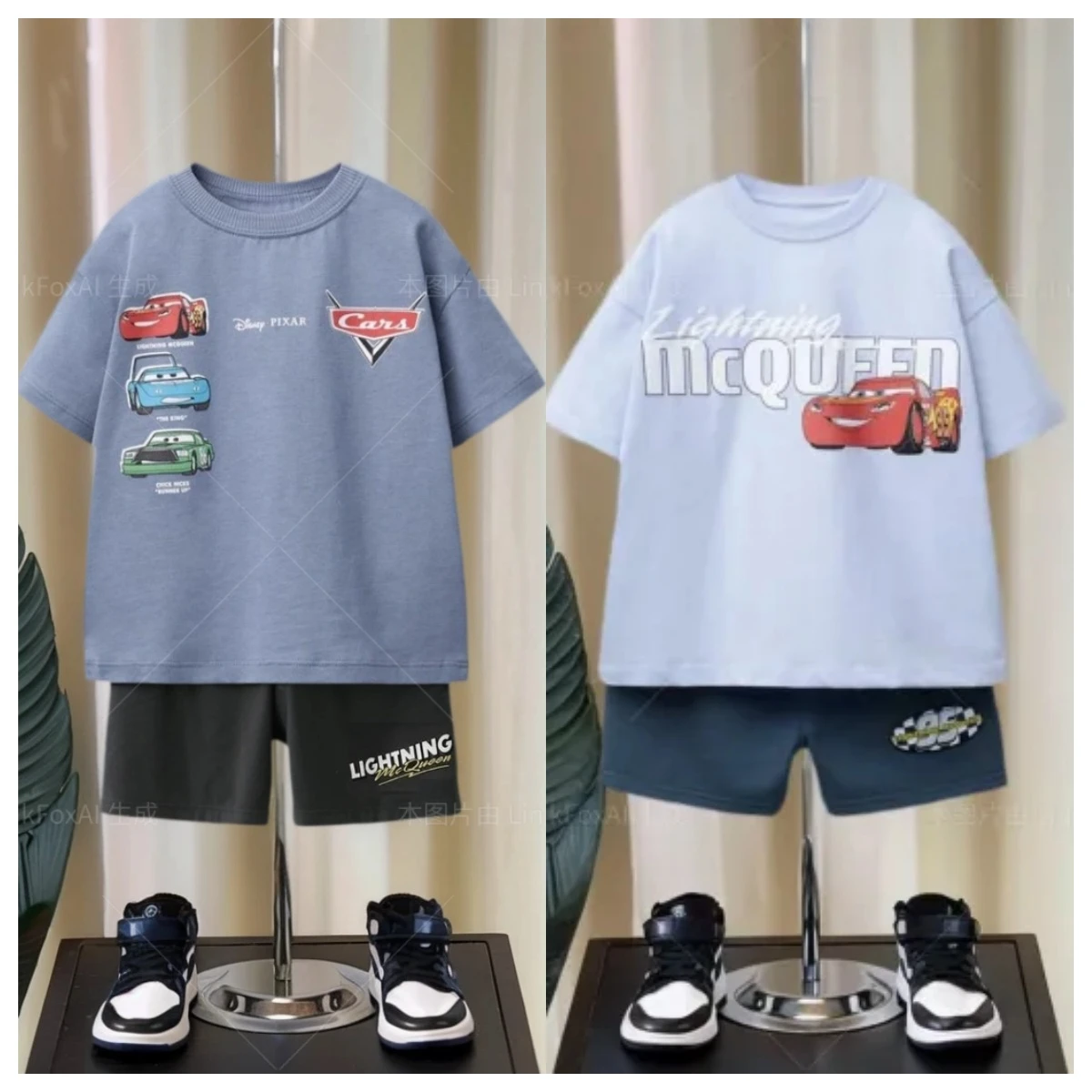 Description Picture 2 of itemCartoon Fashion Baby Boy Short Sleeved T-shirt Set 2024 Summer Clothing Loose Casual Children's T-shirt Two-piece Set