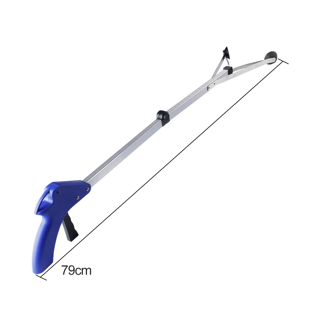 Extra Long Arm Extension Reacher Grabber Easy Reach Pick Up Tool Foldable Garbage Pick Up Tool Trash Rubbish Clip