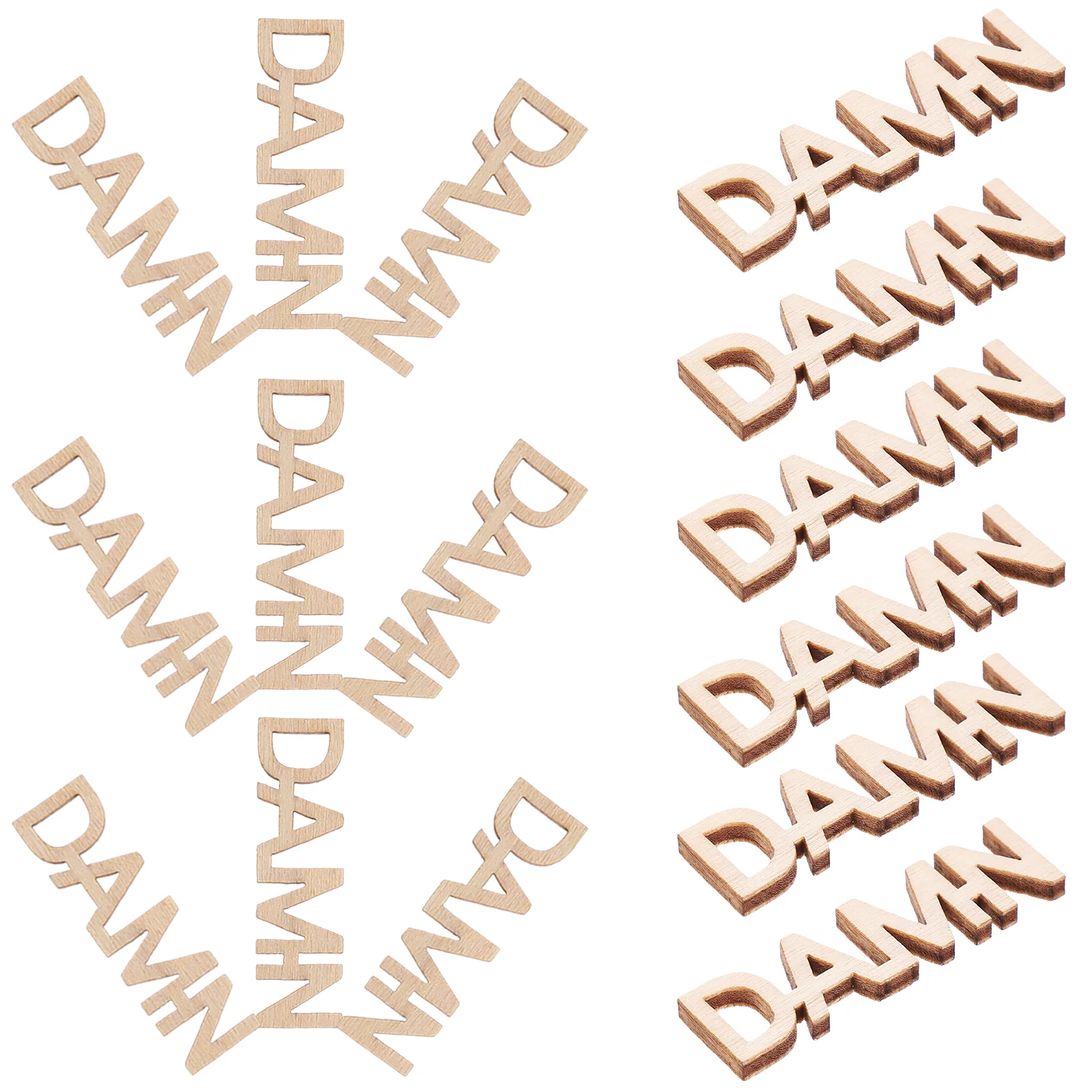

200 Pcs Tag Wooden Letter Decoration Letters Tags Filler DIY Crafts Graffiti Funny Gift Bulk