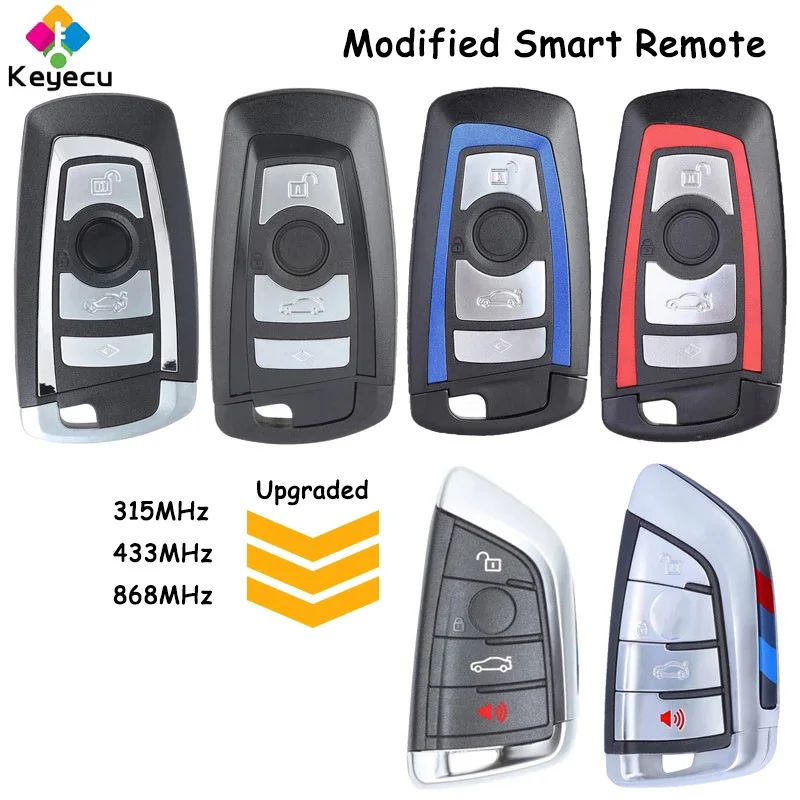 KEYECU Smart Remote Car Key With 4 Buttons PCF7953P 49 Chip - FOB for BMW FEM BDC CAS4 CAS4+ X3 F25 X4 M2 F87 M3 M4 F80 F82 | Автомобили и