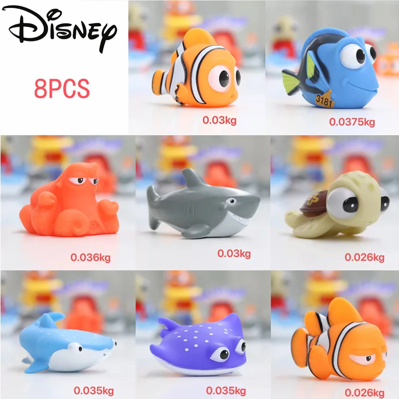 

Disney Finding Nemo Bath Toy Anime Figure Doll Soft Glue Kid Water Playing Dolls Marlin Dory Bruce Crush Clown Shark Tortoise