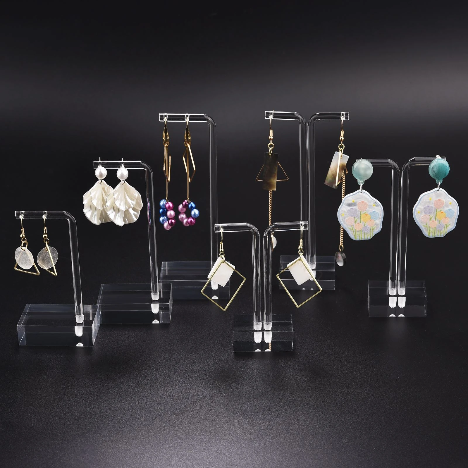 Clear Acrylic Earring Display Stand Jewelry Organizer Holder Earrings