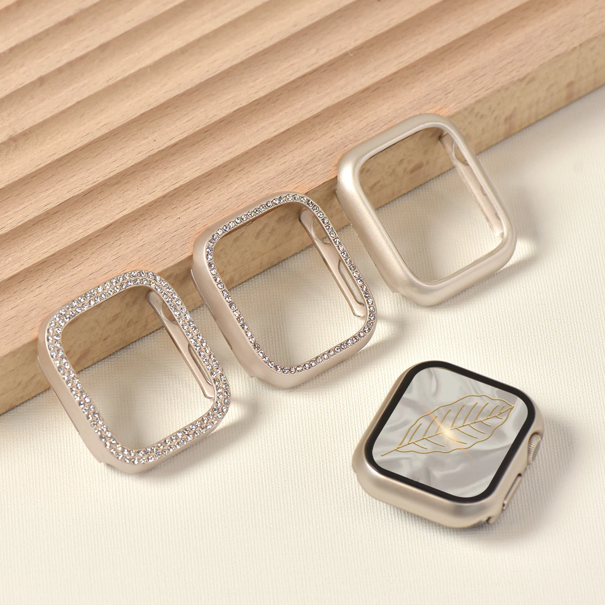 

Жесткий Чехол-бампер из поликарбоната со звездным светом для Apple Watch 41 мм 45 мм S9 7 8 6 5 42 мм 38 мм SE 40 мм 44 мм защитный бампер для iwatch рамка 49 мм